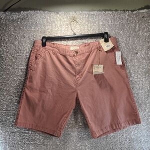 Weatherproof Vintage 1948 Shorts Mens Chino Pink Salmon Size 42 Cotton NWT